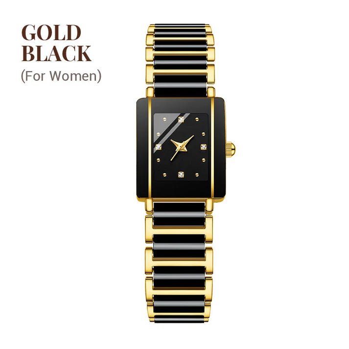 ⌚ Elegant Ceramic Band Watch — 3ATM Water Resistant, Quartz, Gift Box Included