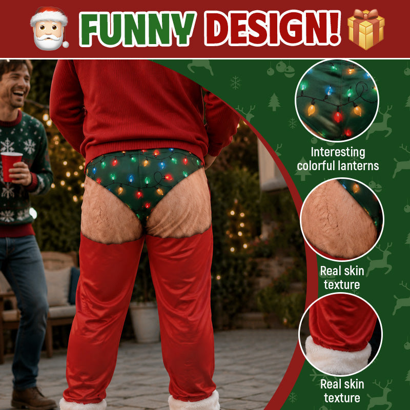 Funny Christmas Light Butt Pants 🎄