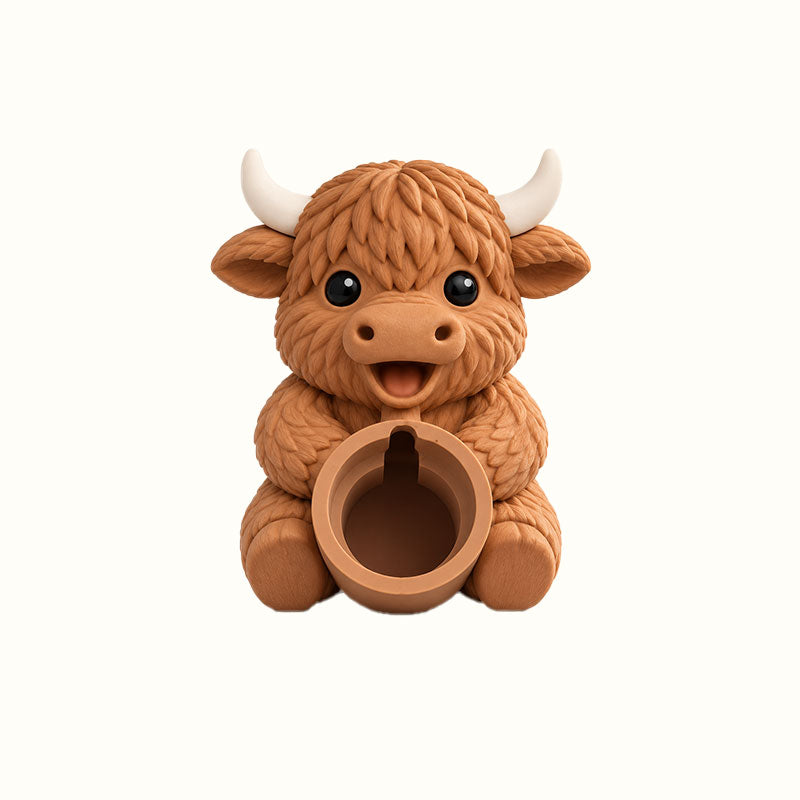 Highland Cow Smartwatch Charging Stand – Cute Desk & Bedside Holder