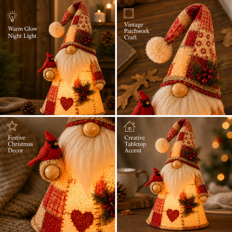 Gnome Night Light | Cute LED Garden Gnome Lamp, Indoor Bedroom Decor Nightlight