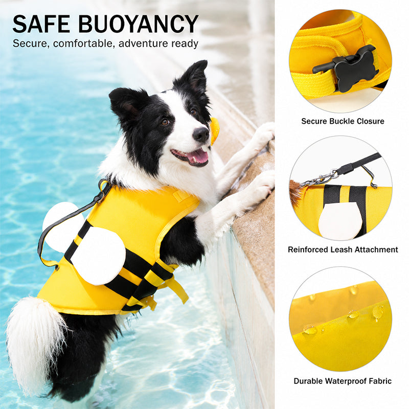 🐶 Cute Dog Life Jacket | Pet Swimming Safety Flotation Vest