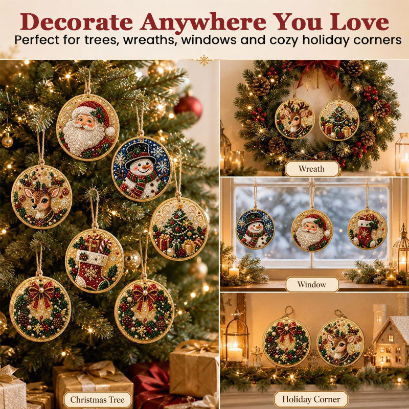 DIY Christmas Ornament Set 6-Piece Round Desig