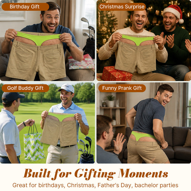 Men’s Funny Golf Boxer Briefs | Cheeky Novelty Gift for Golf Lovers