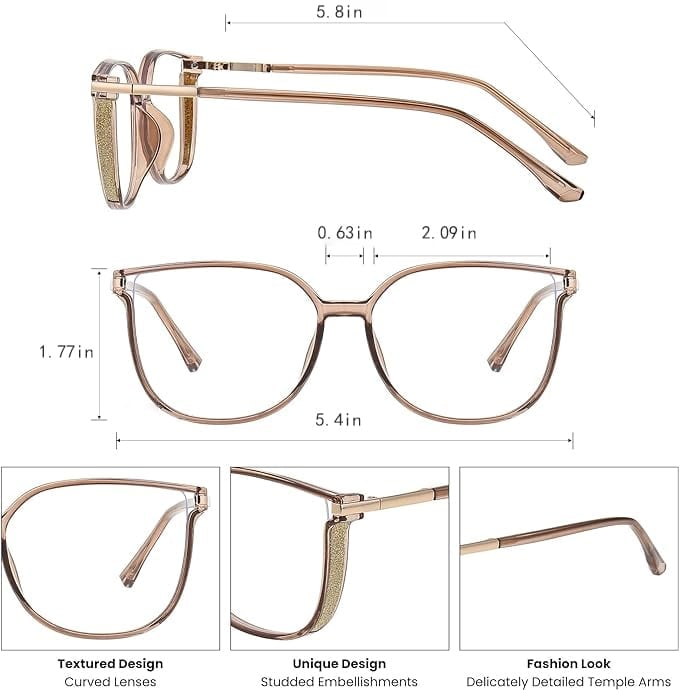 Portable Blue Light Blocking Reading Glasses, Lightweight Fashion Readers