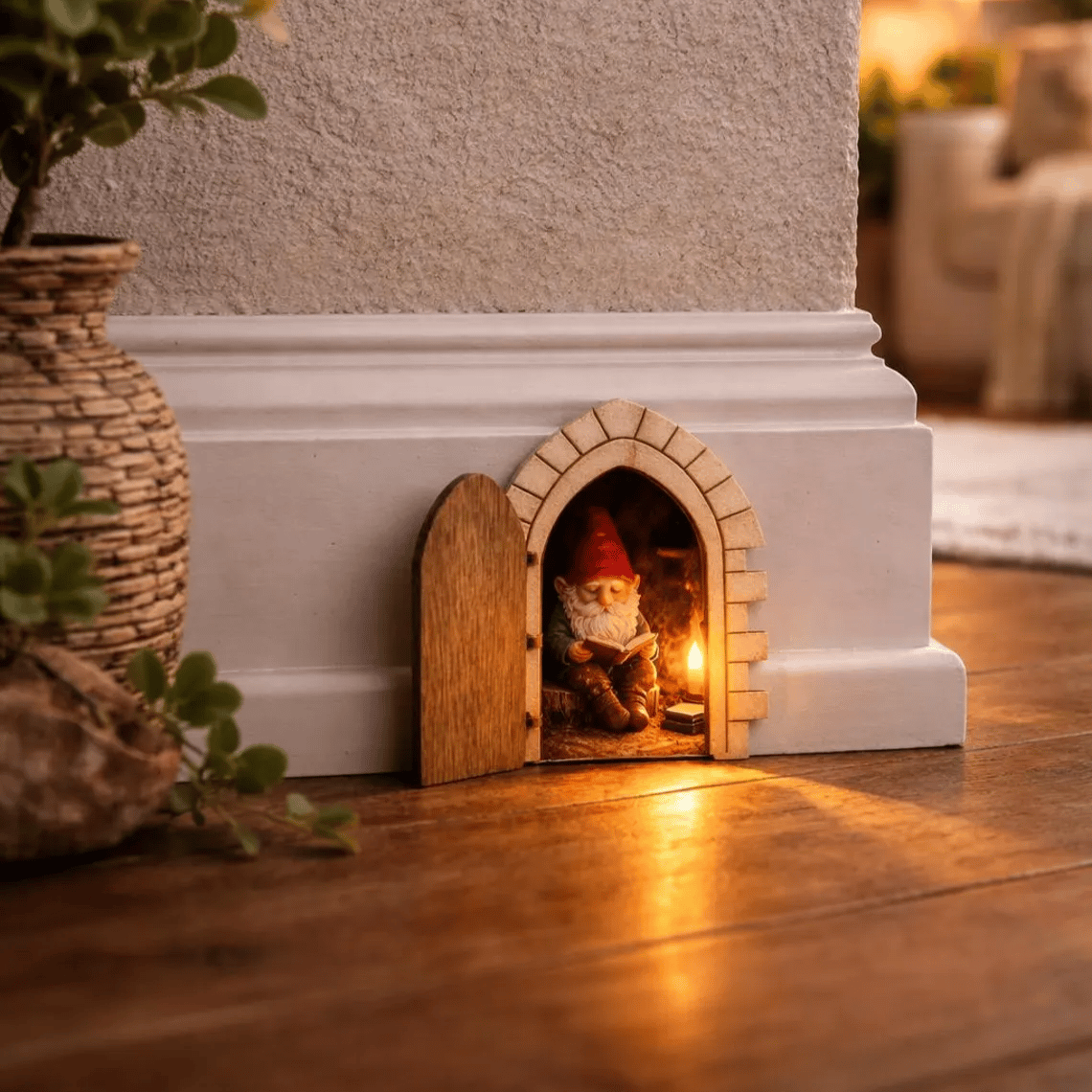 🚪✨ Opening Fairy Gnome Door | Mini Reading Gnome LED Home Decor