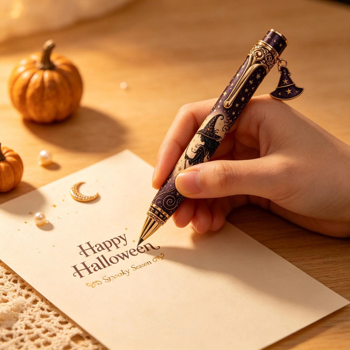 🎃 Halloween Whimsical Pen Gift Set | Decorative Pen, Keepsake Card & Luxury Gift Box, 3 Limited‑Edition Designs ✨