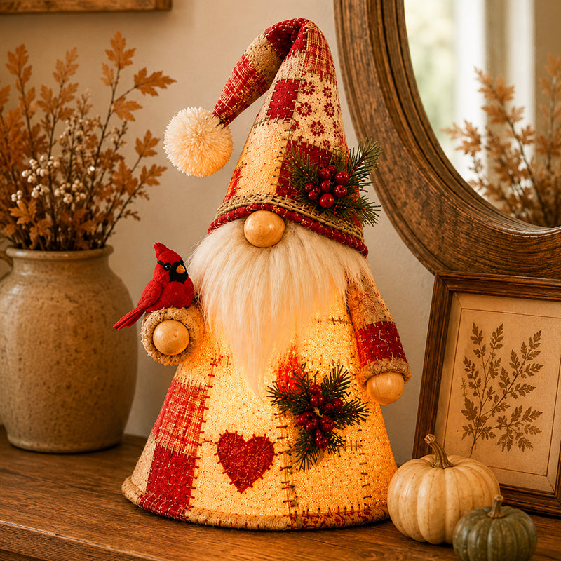 Gnome Night Light | Cute LED Garden Gnome Lamp, Indoor Bedroom Decor Nightlight
