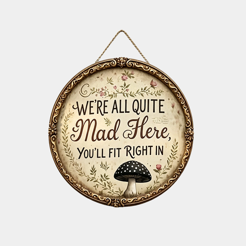 Vintage Metal‑Chain Hanging Mushroom Wall Plaque | Whimsical Decor for Porches & Living Rooms