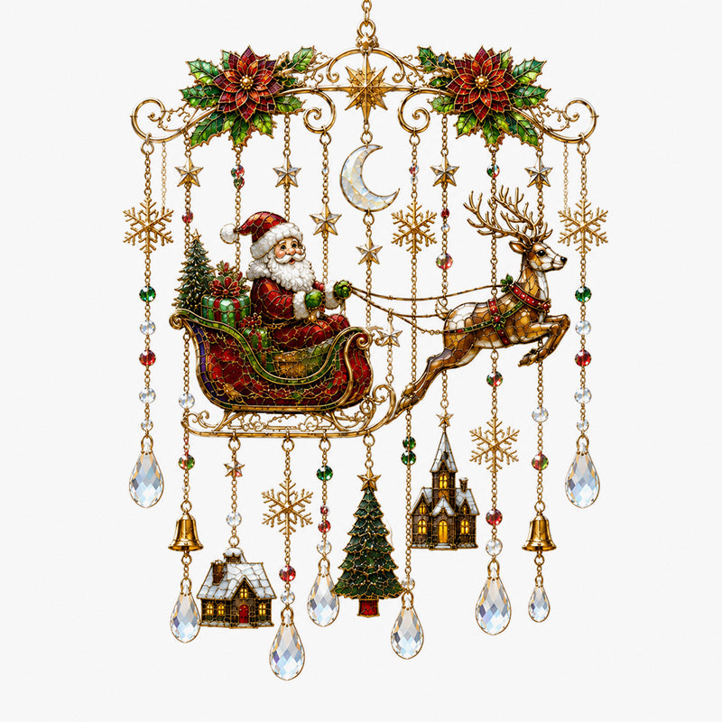 Sparkly Crystal Christmas Hanging Ornaments | Festive Window & Tree Decor