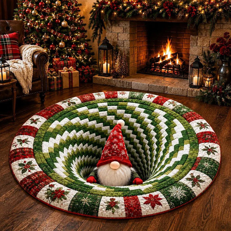 Festive 3D Christmas Rug | Cosy Living Room Floor Mat for Seasonal Home Styling