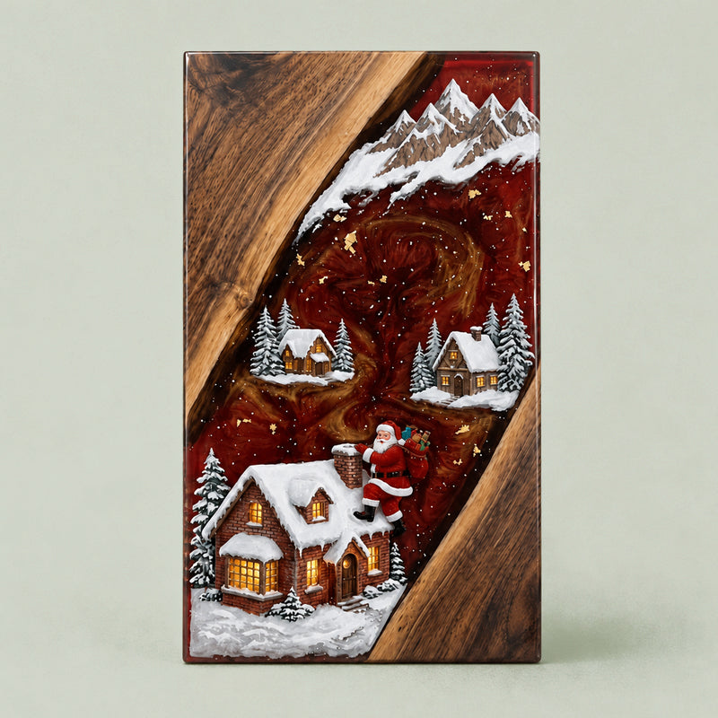 🎄 Christmas Season Wall‑Mounted Plaque | Cosy Cottage‑Style Xmas Home Decoration