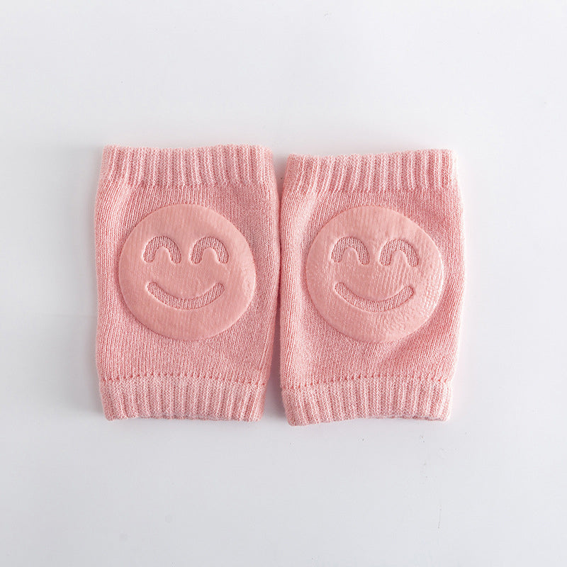 2026 Summer Baby Range | Soft Terry Cotton Crawling Knee & Elbow Guards, Cute Smile Prints