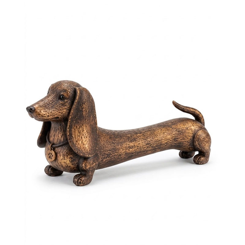 Vintage Christmas Dachshund Shelf Sitter | Festive Mantelpiece Ornament For Dog Lovers