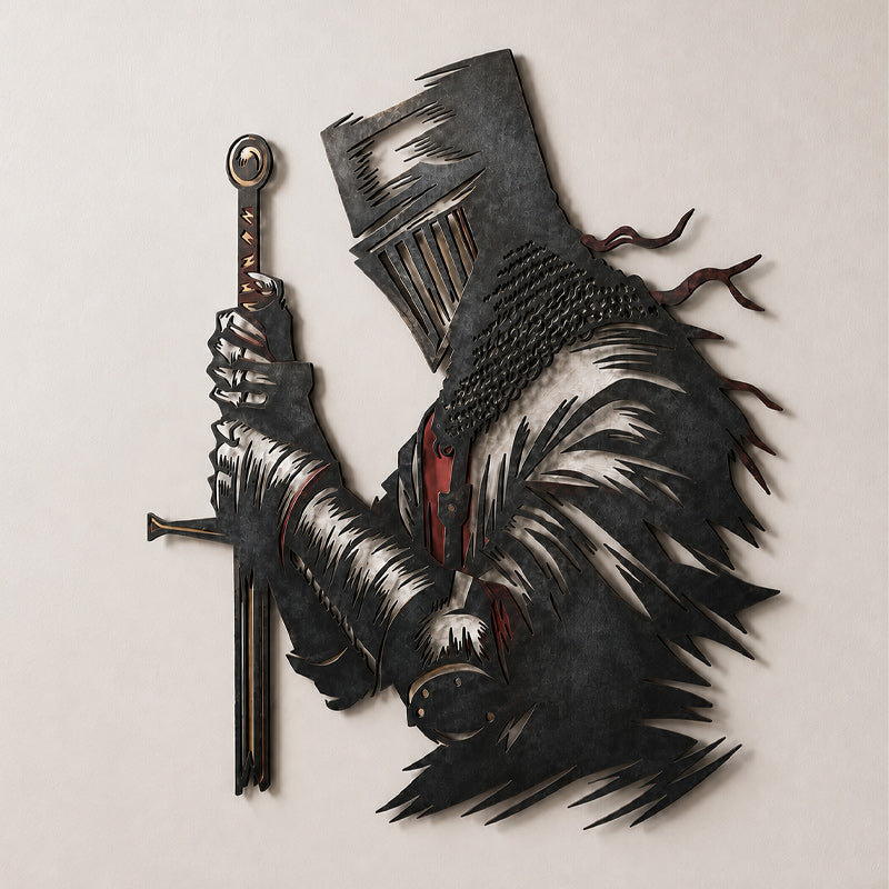 ⚔️ Medieval Knight Metal Wall Decor | Vintage Gothic Home Art, Gift For Him