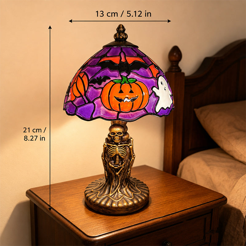 🎃 Spooky Halloween Table Lamp – Ghost, Bat & Pumpkin Glowing Ornament