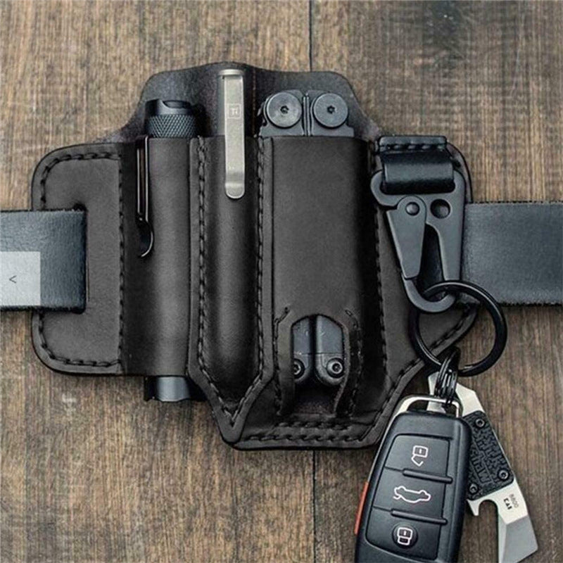 Leather Multi‑Tool Belt Pouch | Utility Storage Work Bag