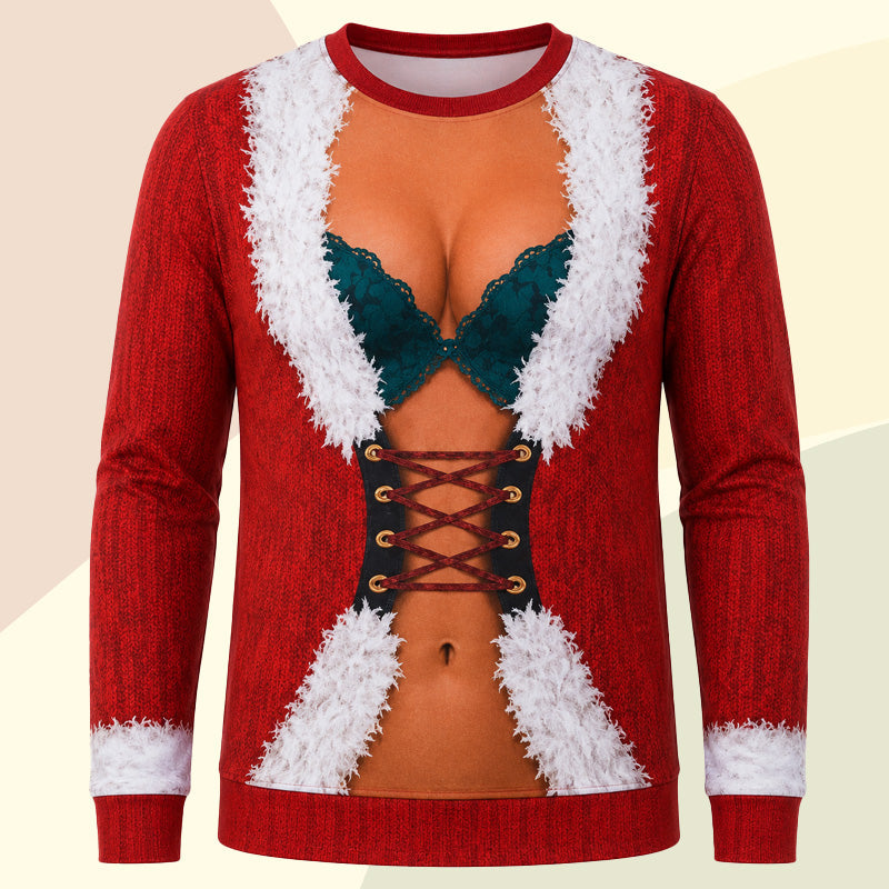 Funny Christmas Long‑Sleeve Top | Fun Festive Xmas Casual Wear