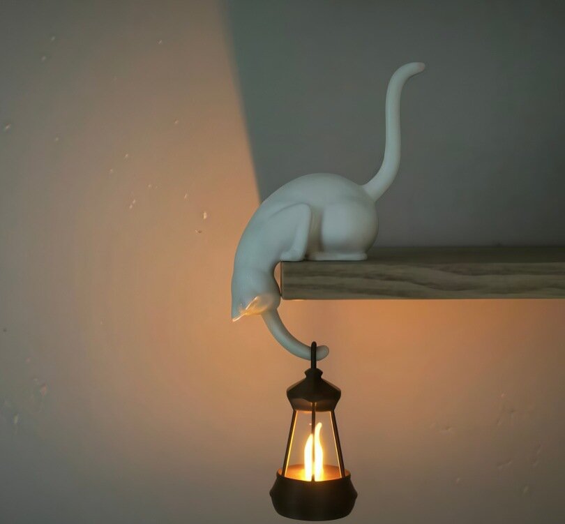 Creative Black Cat Tail Key Holder Hanging Hook For Home Decoration