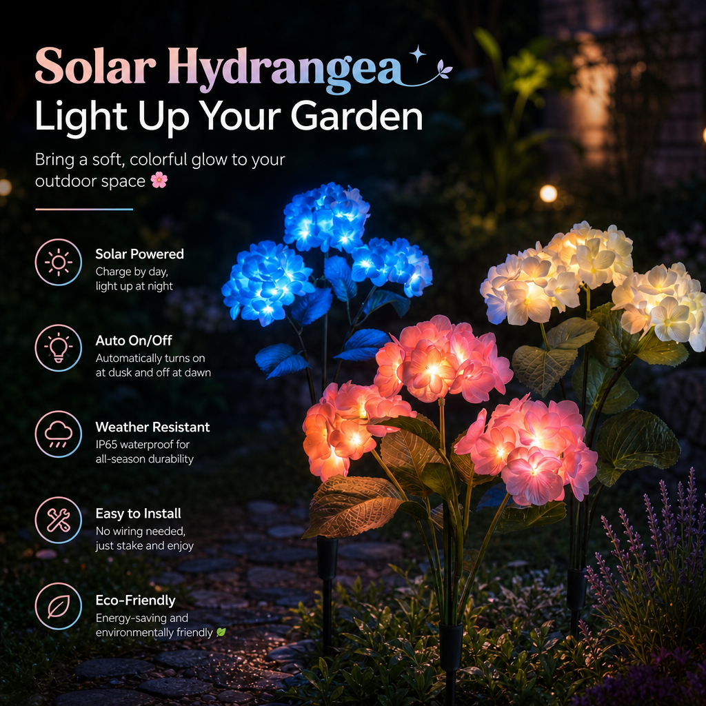 Fairy Hydrangea Lights - Enchanting Outdoor Decor