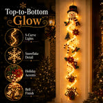 🎄 Light‑Up Glowing Christmas Door Hanger ✨ Festive Home Decor