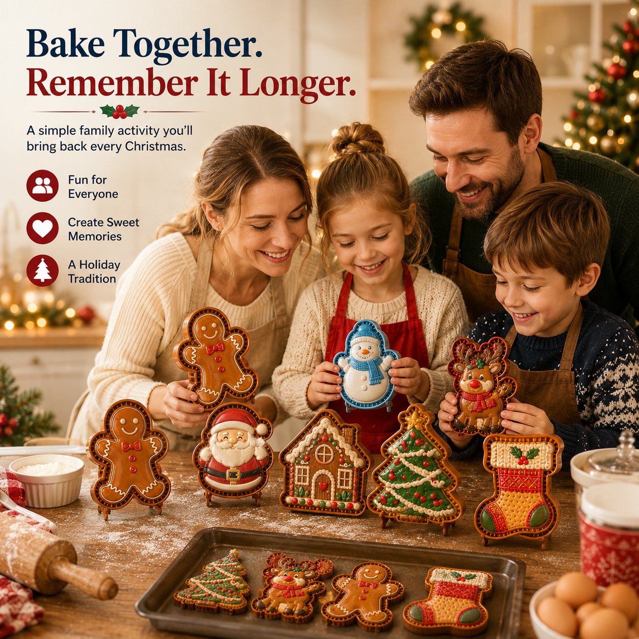 🎄 8‑Design Christmas Mini Pie Mould Collection | Festive Baking Mould Set for Home Bakers