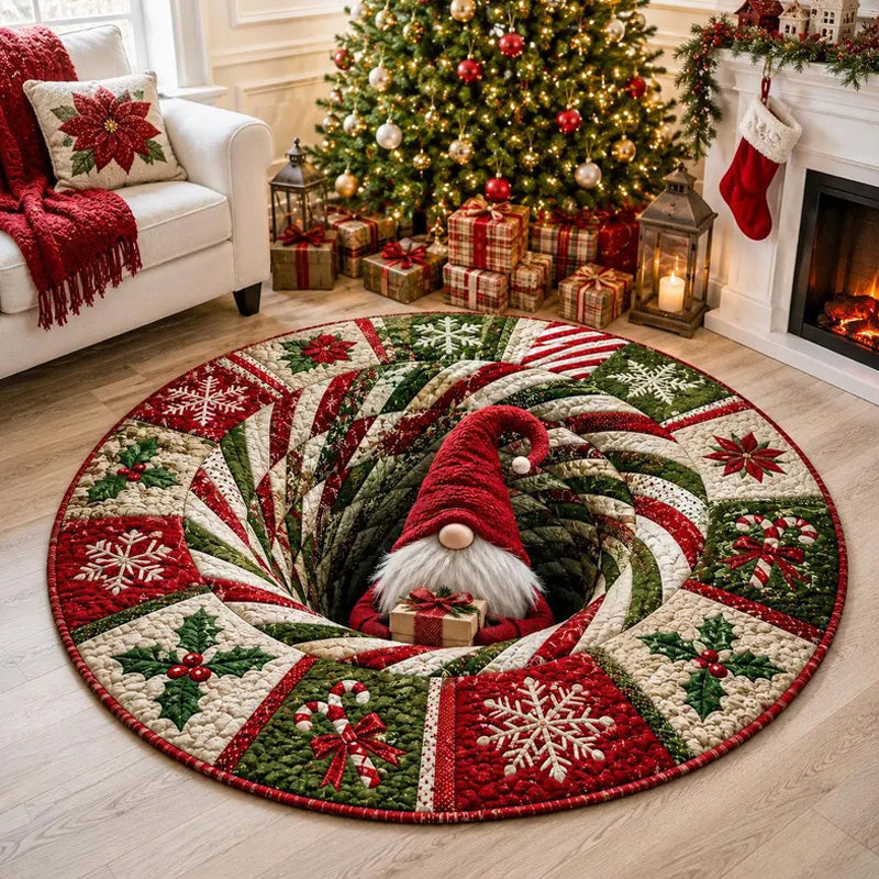 Festive 3D Christmas Rug | Cosy Living Room Floor Mat for Seasonal Home Styling