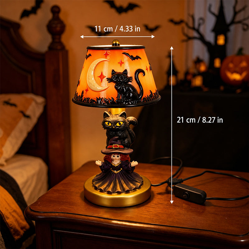 🎃 Spooky Halloween Table Lamp – Ghost, Bat & Pumpkin Glowing Ornament
