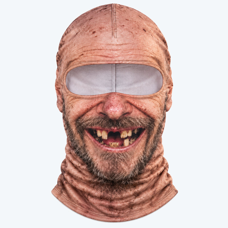 🎿 Funny Realistic Face Ski Balaclava | Slopes Party Winter Group Gear