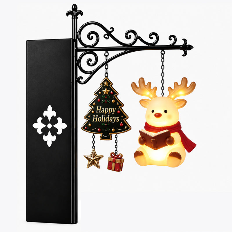 Christmas Bookshelf Character Lamp | Festive LED Shelf Decor Light