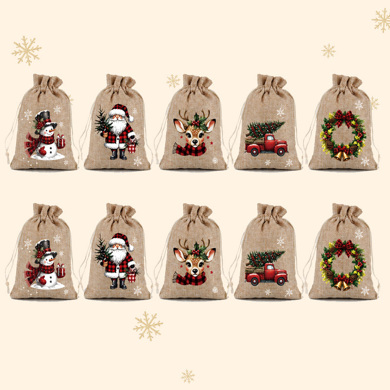 🎄 Christmas Drawstring Gift Bags