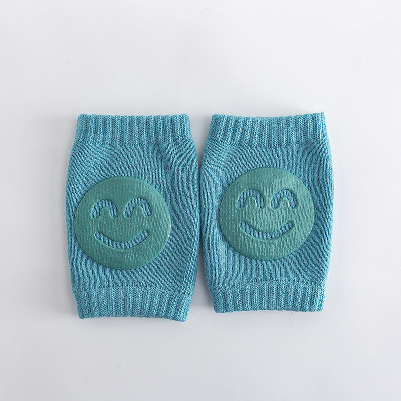 2026 Summer Baby Range | Soft Terry Cotton Crawling Knee & Elbow Guards, Cute Smile Prints