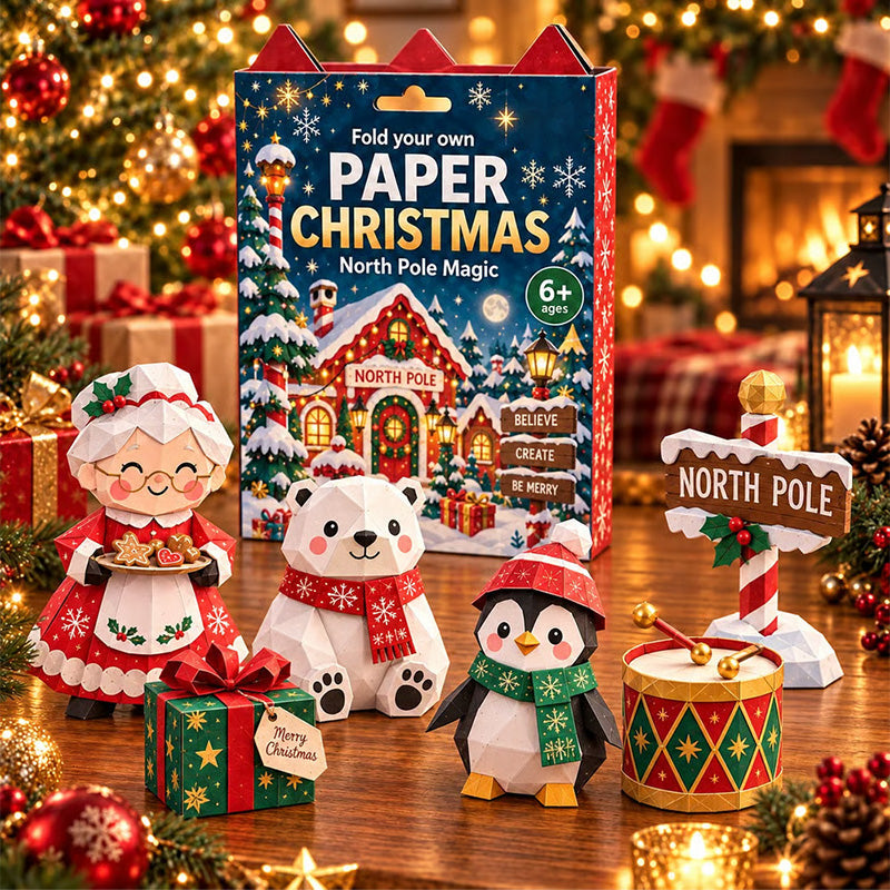 Christmas Paper Craft Kit – Fold & Create Your Own Holiday Decorations