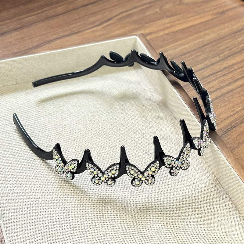 Sparkly Butterfly Wavy High Crown Volumising Headband – For Styling & Face Washing