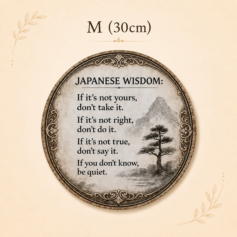 🍂 Vintage Eastern Wisdom Wall Plaque | Calm Slow‑Living Home Decor