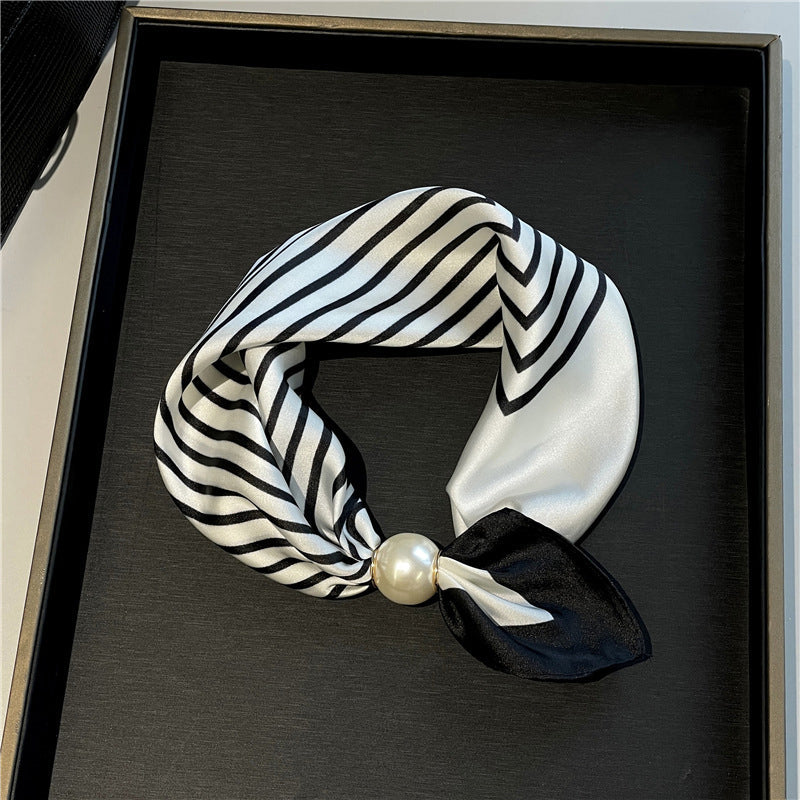 🤍 Pearl Scarf Necklace with Magnetic Clasp | Elegant Women’s Versatile Jewellery