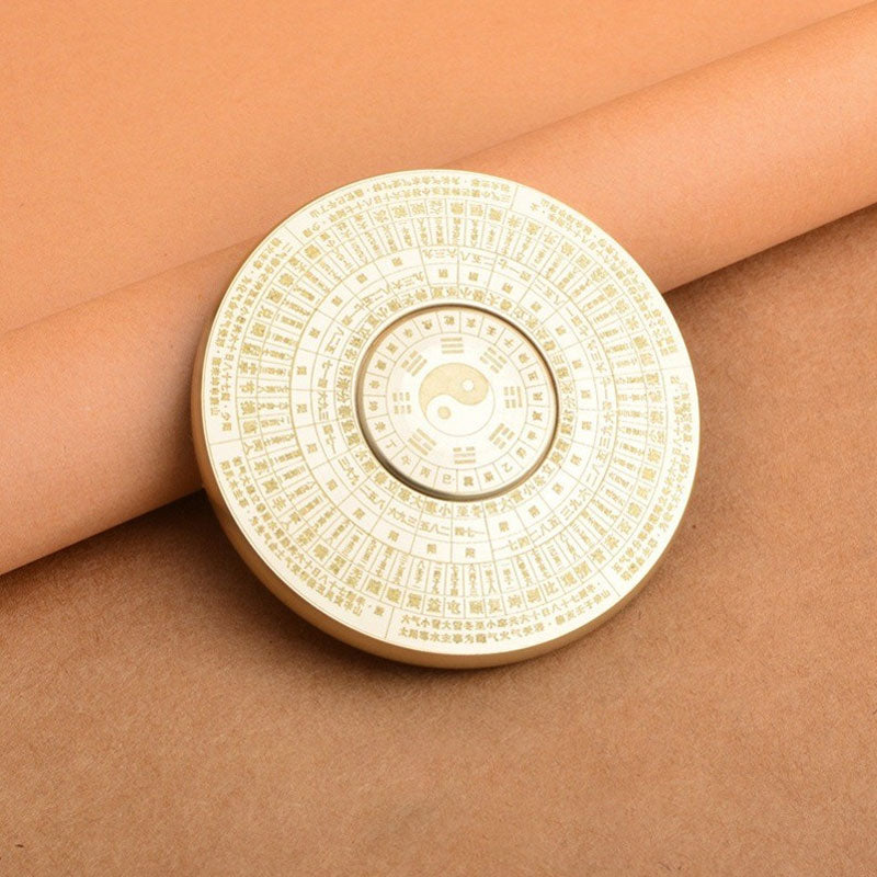 🧭 Brass Multi‑Ring Compass Ornament – Smooth Rotating Vintage Desktop Decor