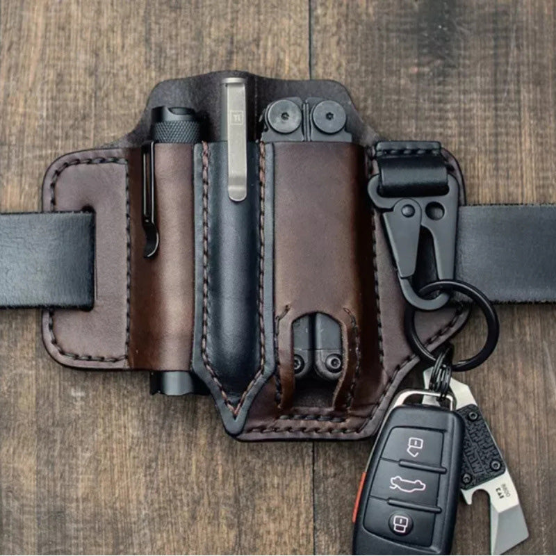 Leather Multi‑Tool Belt Pouch | Utility Storage Work Bag