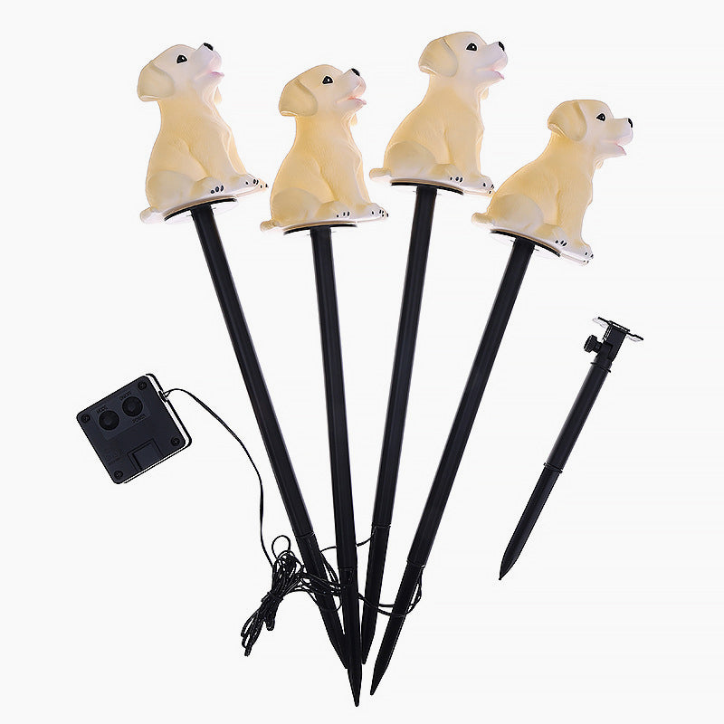 One-to-Four Solar Garden Lights, Lawn Stake Lights, Simulated Animal Waterproof Villa Park Landscape Night Lights
