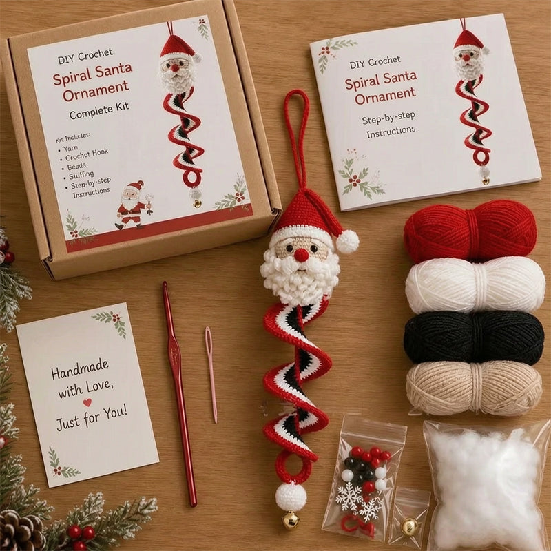 DIY Spiral Crochet Christmas Ornament Kit 🎄