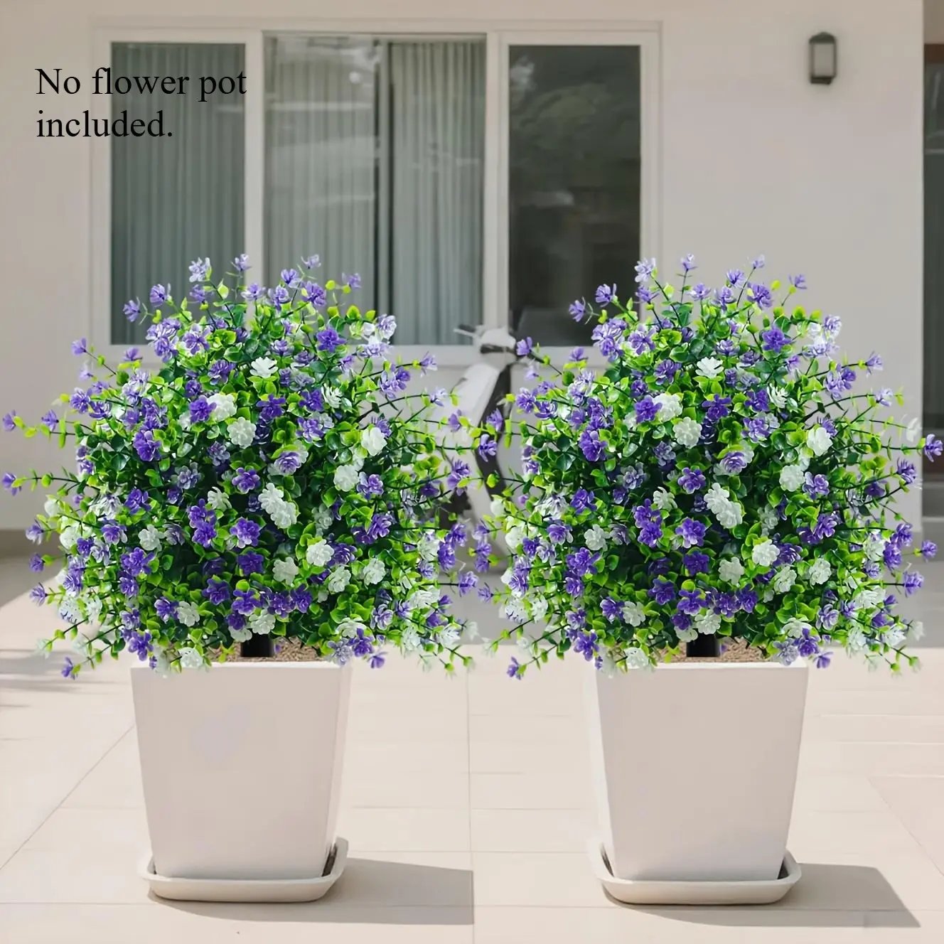 Artificial Potted Trees with Ground Stakes, Weatherproof Garden Patio Decor