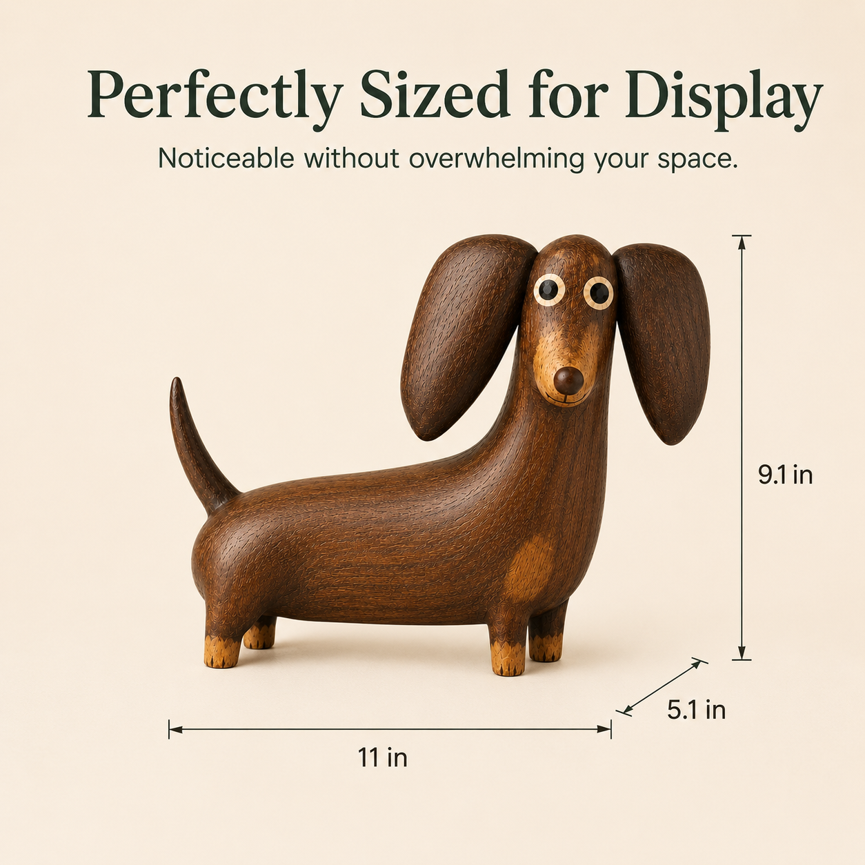 🐶 Big‑Eared Sausage Dog Ornament | Quirky Cute Dachshund Home Decor
