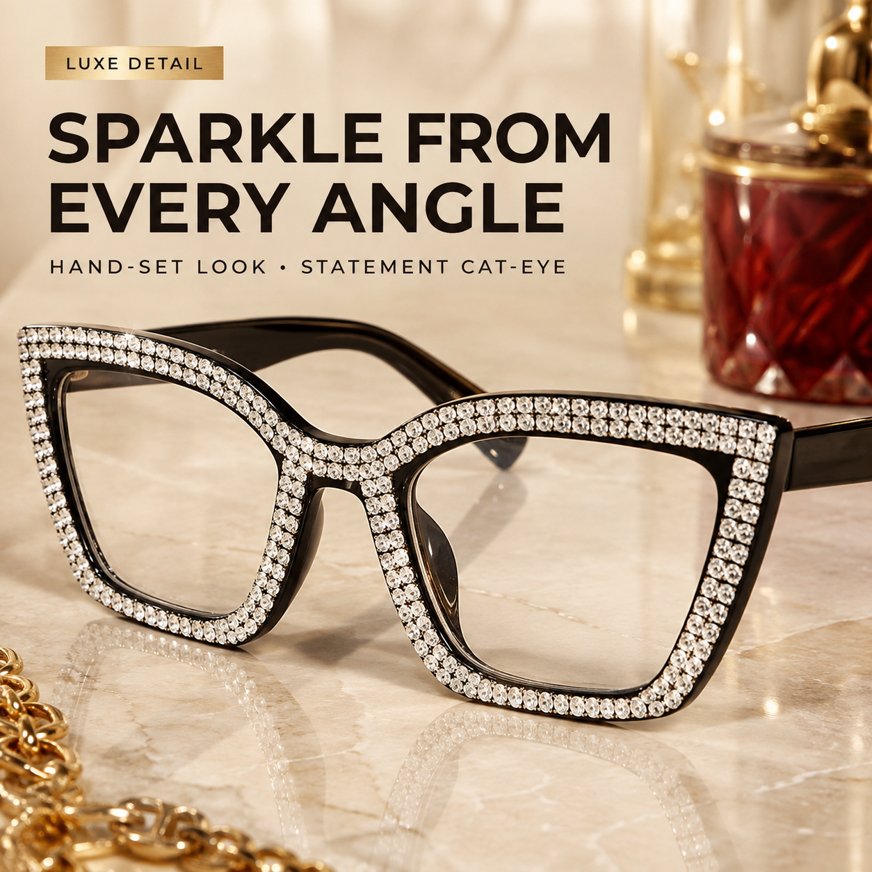 👓 Cat‑Eye Anti‑Blue Light Reading Glasses | Stylish Everyday Readers