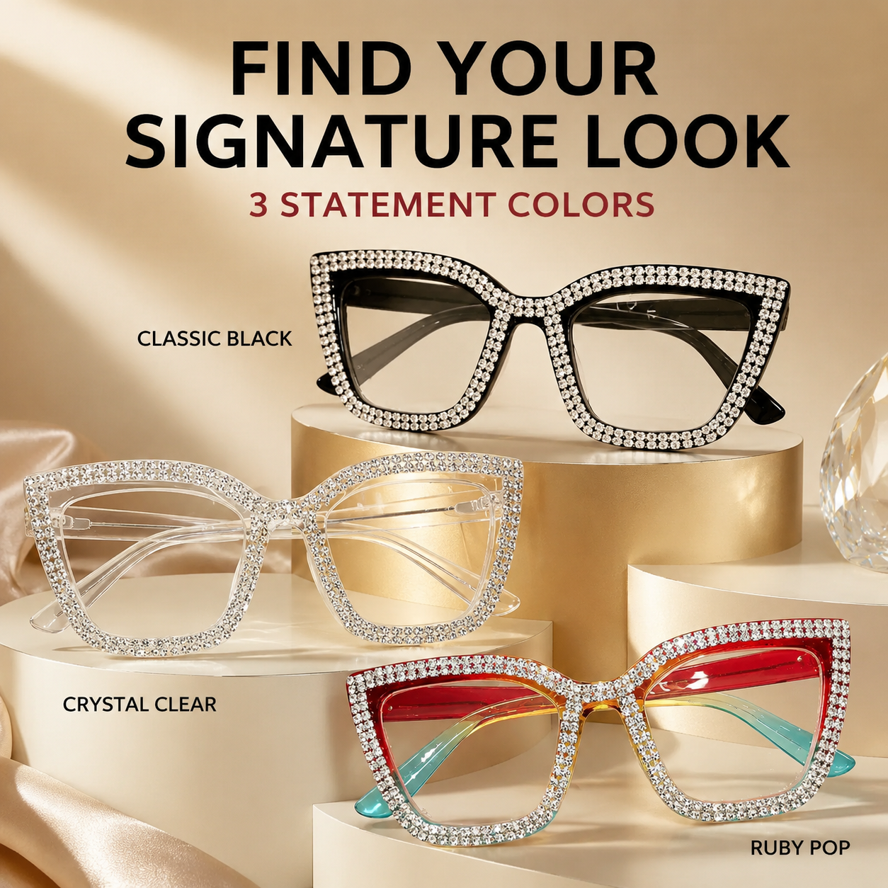 👓 Cat‑Eye Anti‑Blue Light Reading Glasses | Stylish Everyday Readers