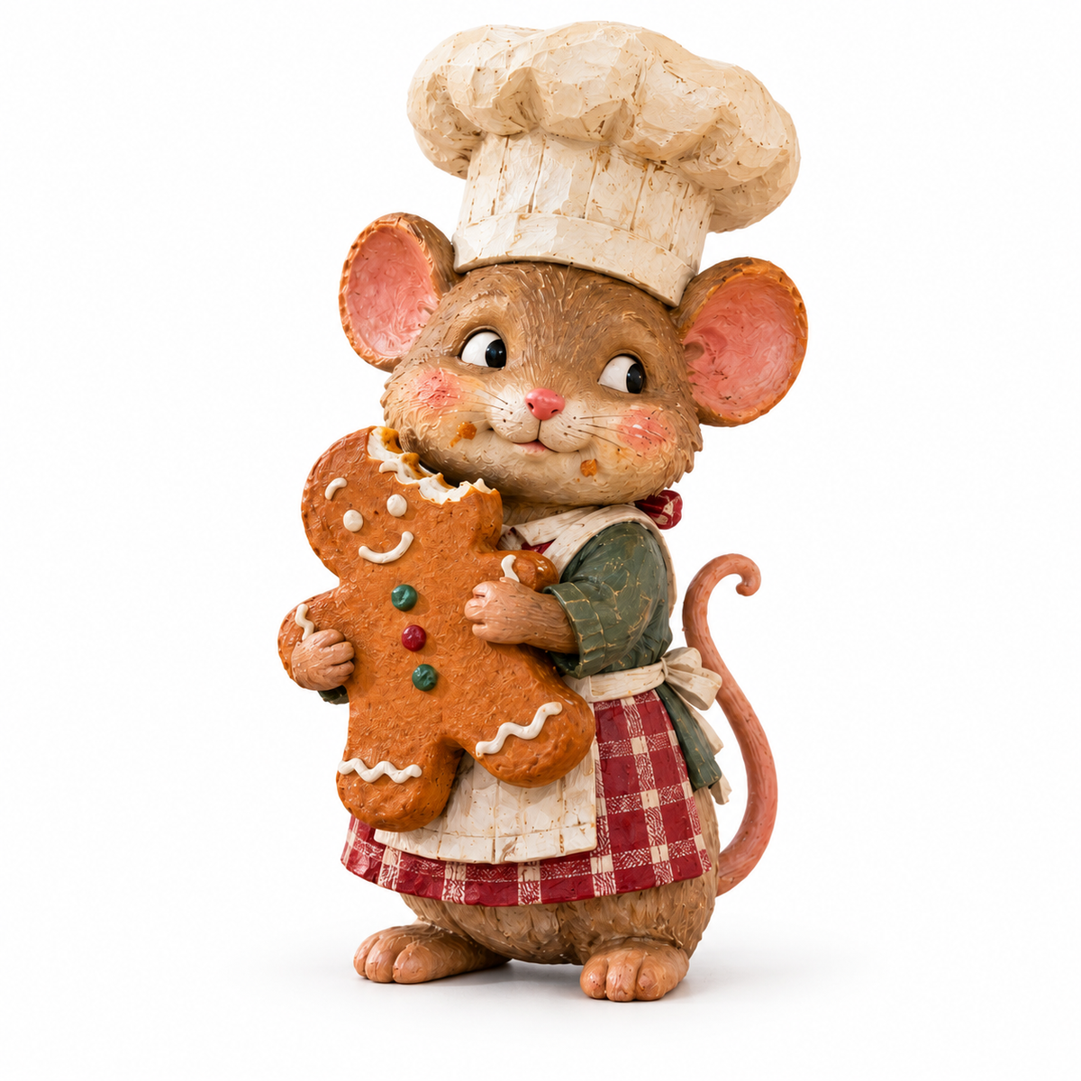 🍪 Gingerbread Mouse Baker Figurine