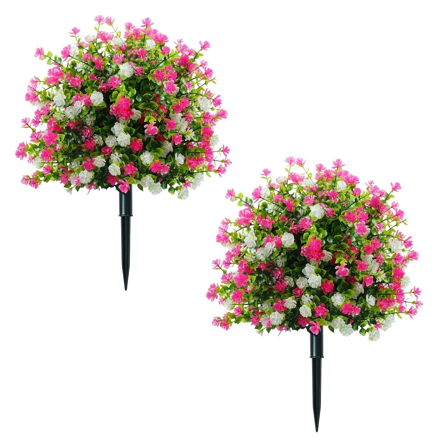 Artificial Potted Trees with Ground Stakes, Weatherproof Garden Patio Decor
