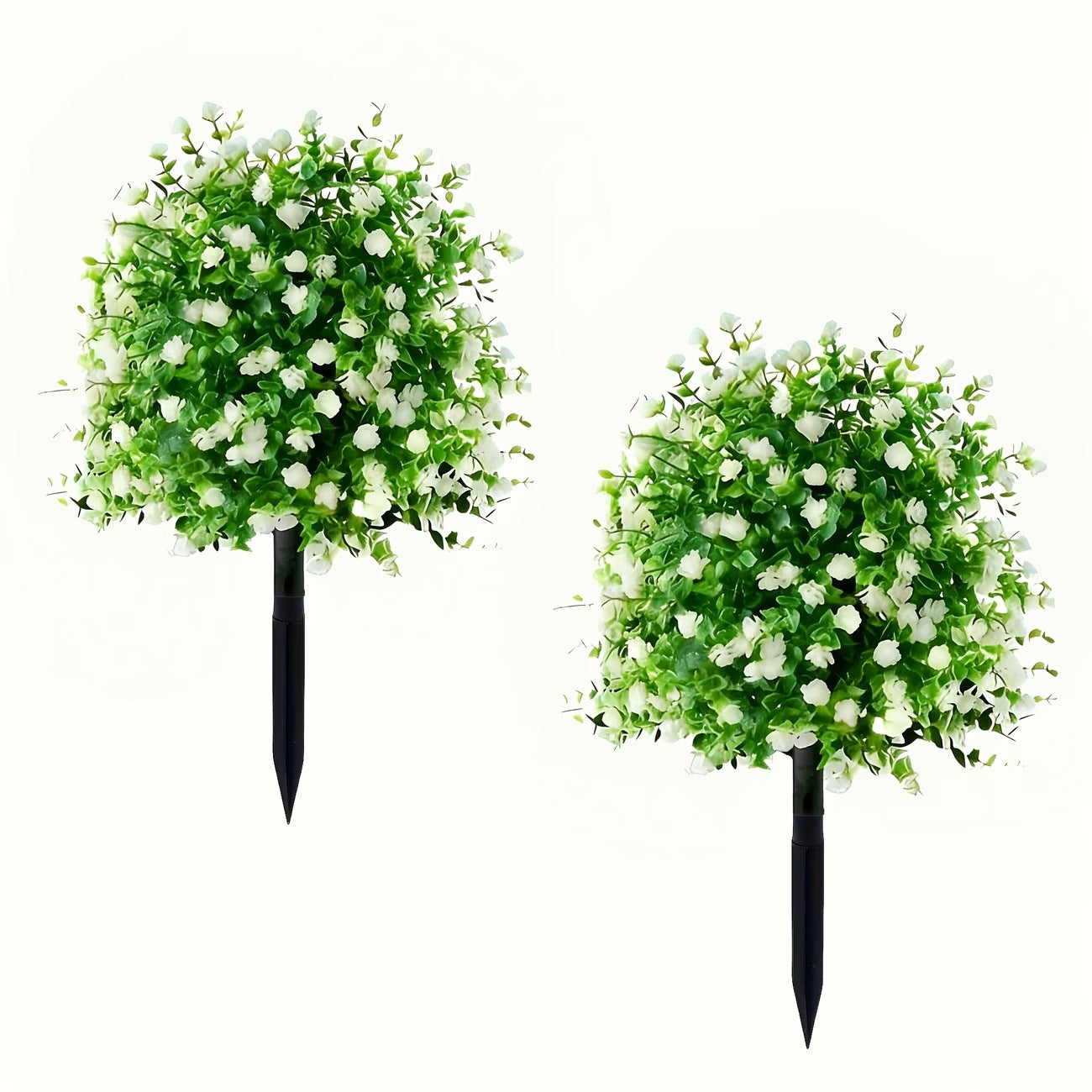 Artificial Potted Trees with Ground Stakes, Weatherproof Garden Patio Decor