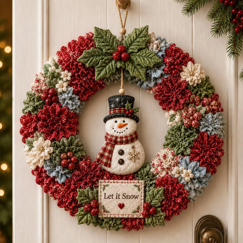 🏆Limited Time Sale 50% OFF🎁🎄 3D Fabric Poke Wreath DIY Kit