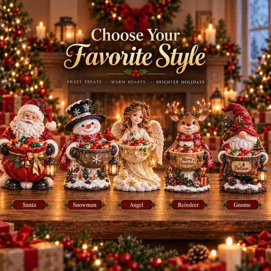 🎄✨ Lighted Christmas Candy Bowl Collection – 5 Festive Holiday Designs