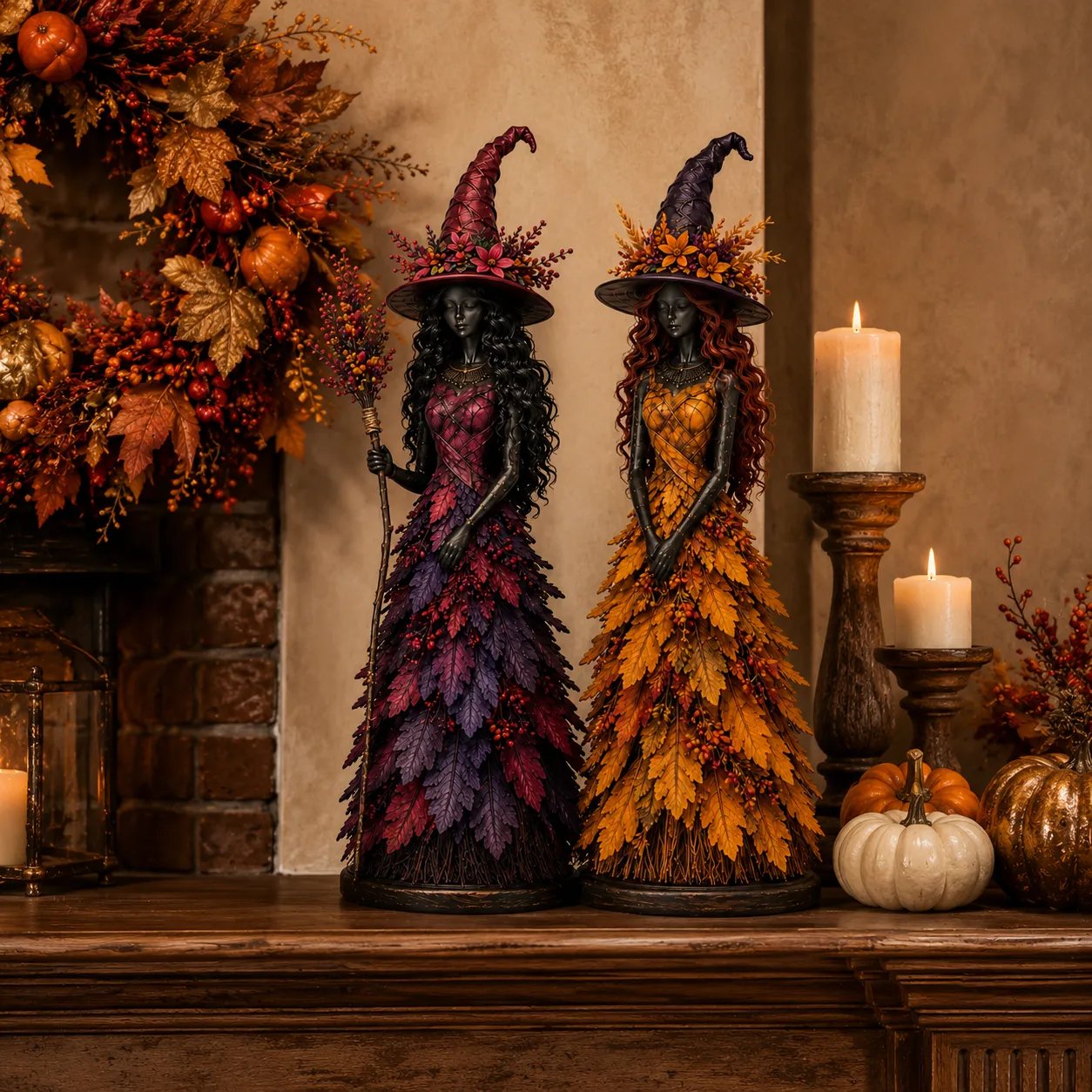 💥LAST DAY 49% OFF - 🧙 Enchanted Autumn Witch Figurine