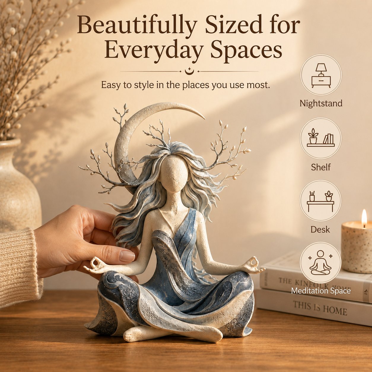 🧘 Peaceful Meditation Sculpture | Serene Home Decor Ornament